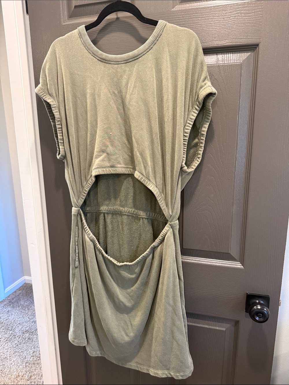 aerie Olive Green Cutout dress